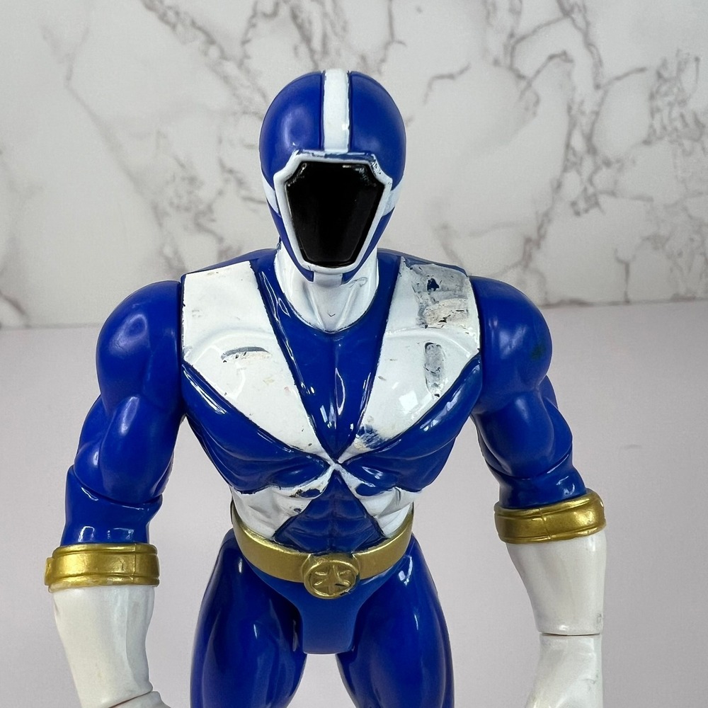 Bandai 1999‎ Power Rangers Lightspeed Rescue Blue Ranger 6" Action Figure - Picture 2 of 8
